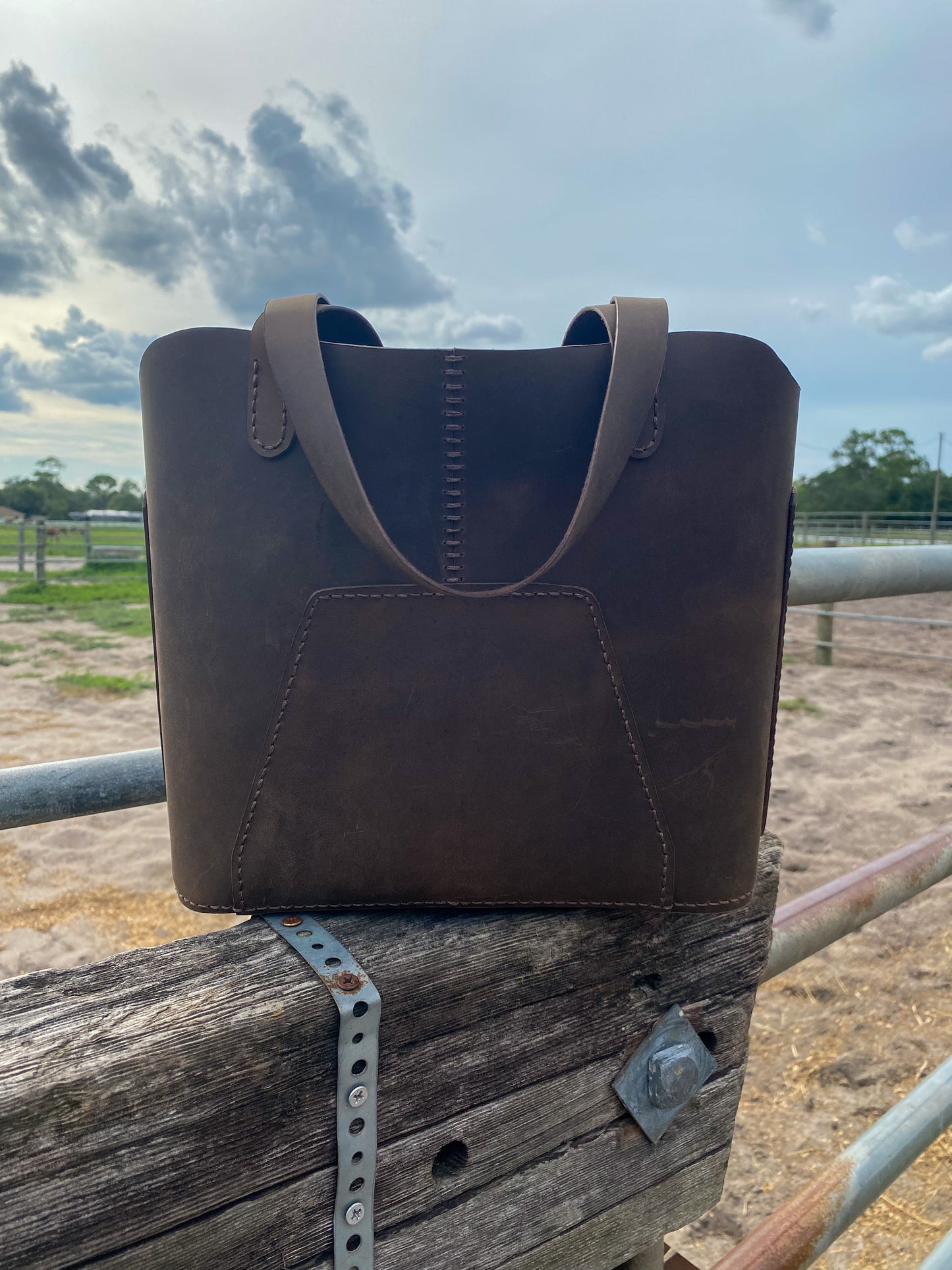 Handcrafted Top-Grain Leather Tote – Small