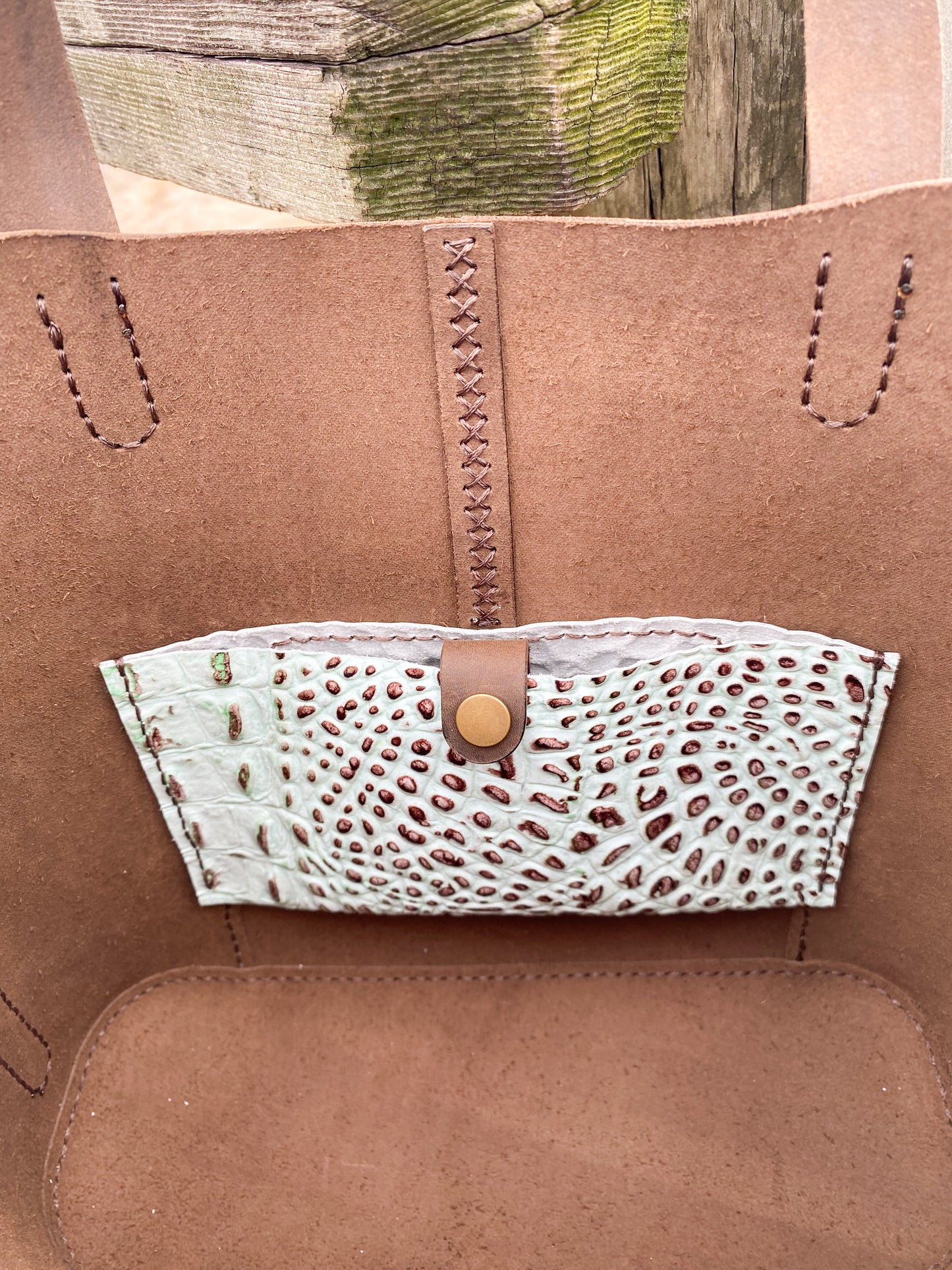 Handcrafted Top-Grain Leather Tote – Small