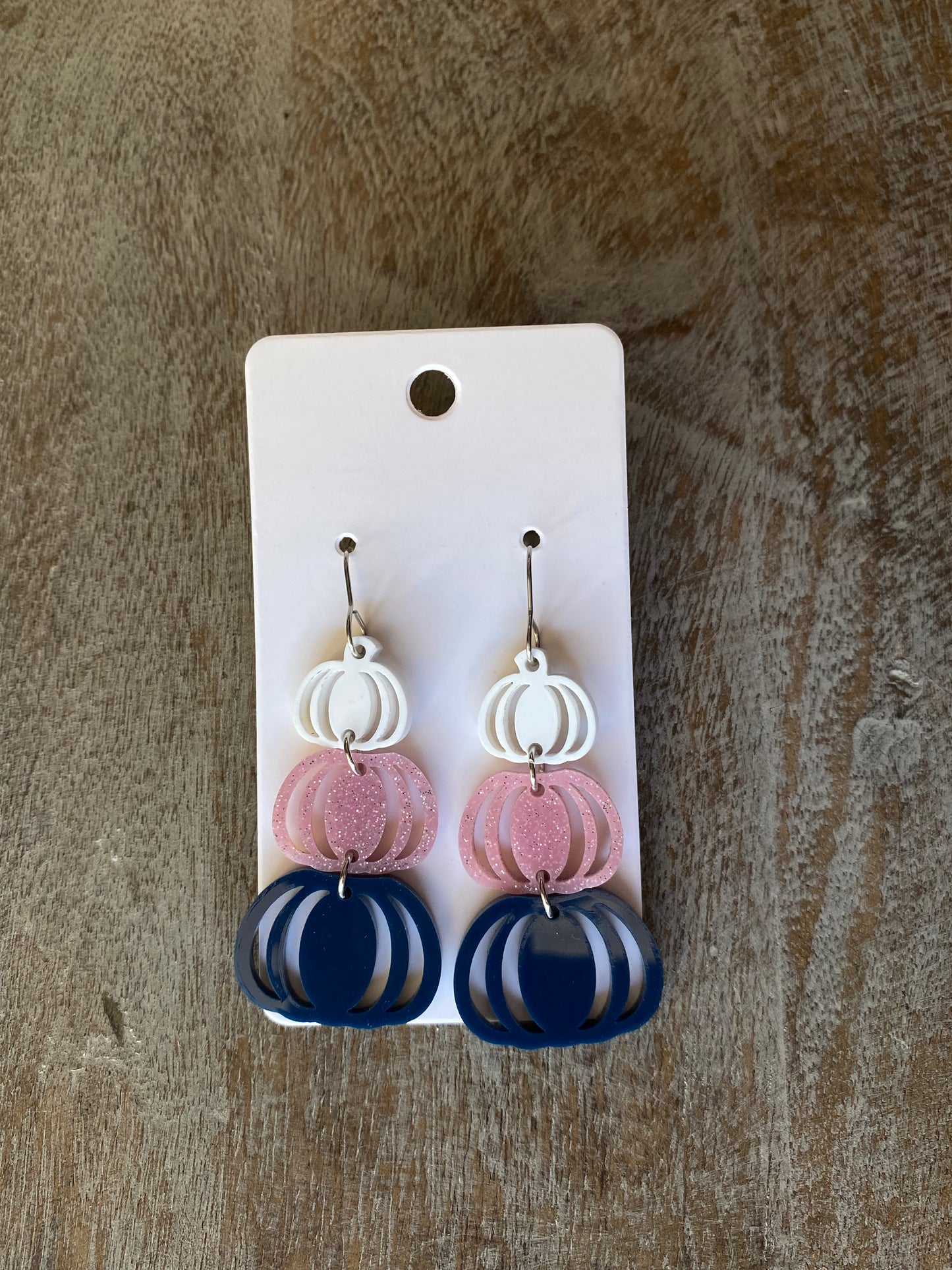 Acrylic Pumpkin Stack Earrings