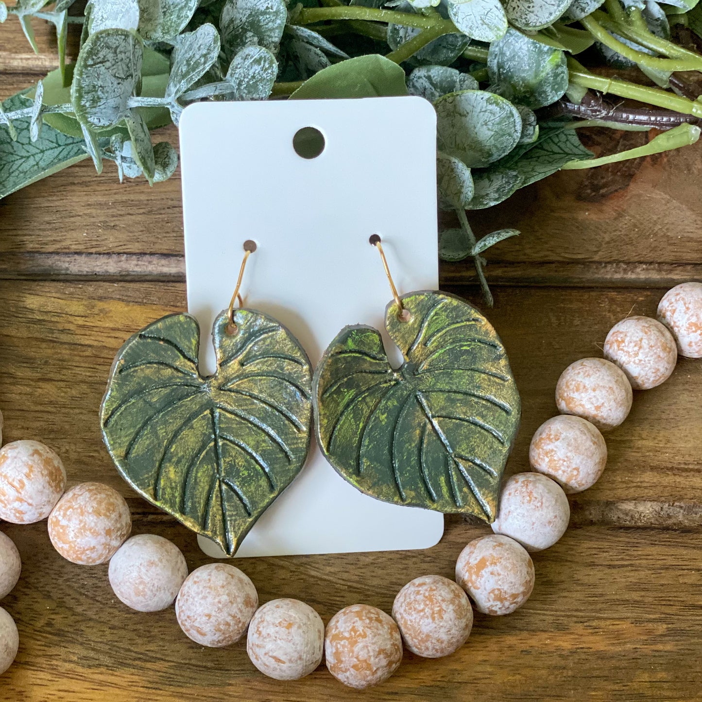 Monstera Leaf Earrings