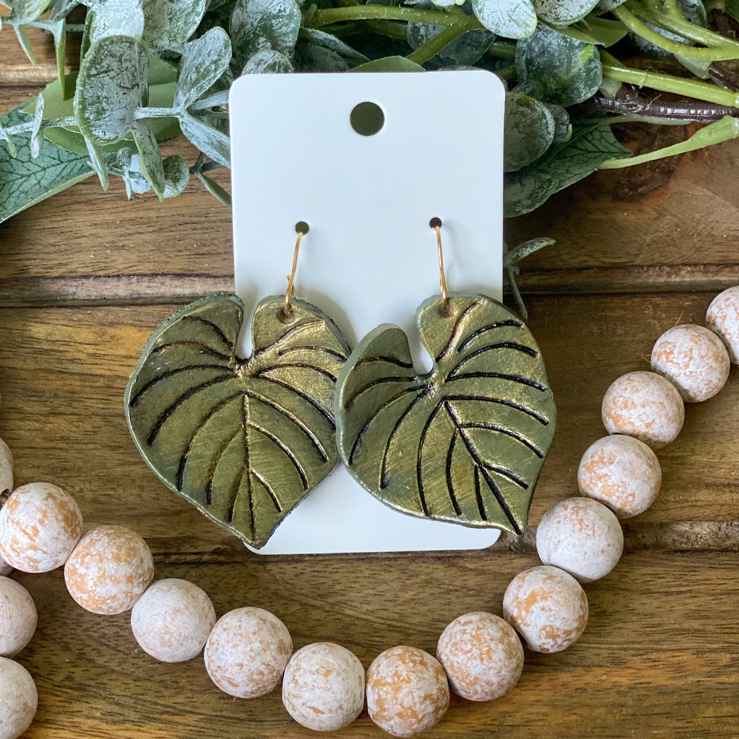 Monstera Leaf Earrings