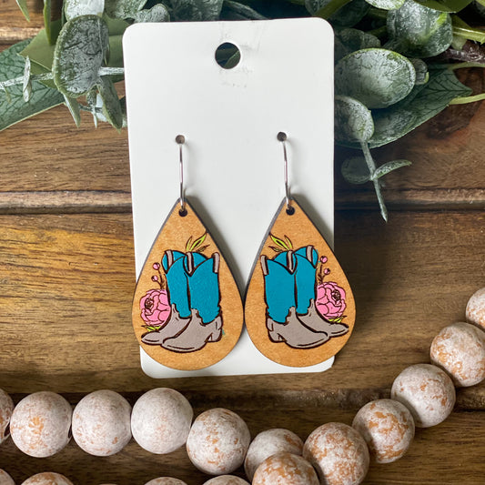 Western Boots Earrings