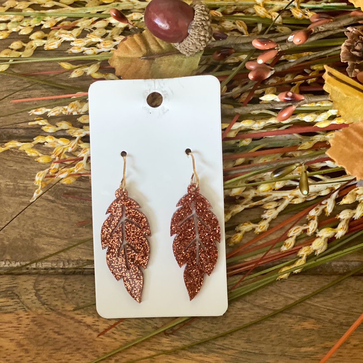 Acrylic Leaf Earrings