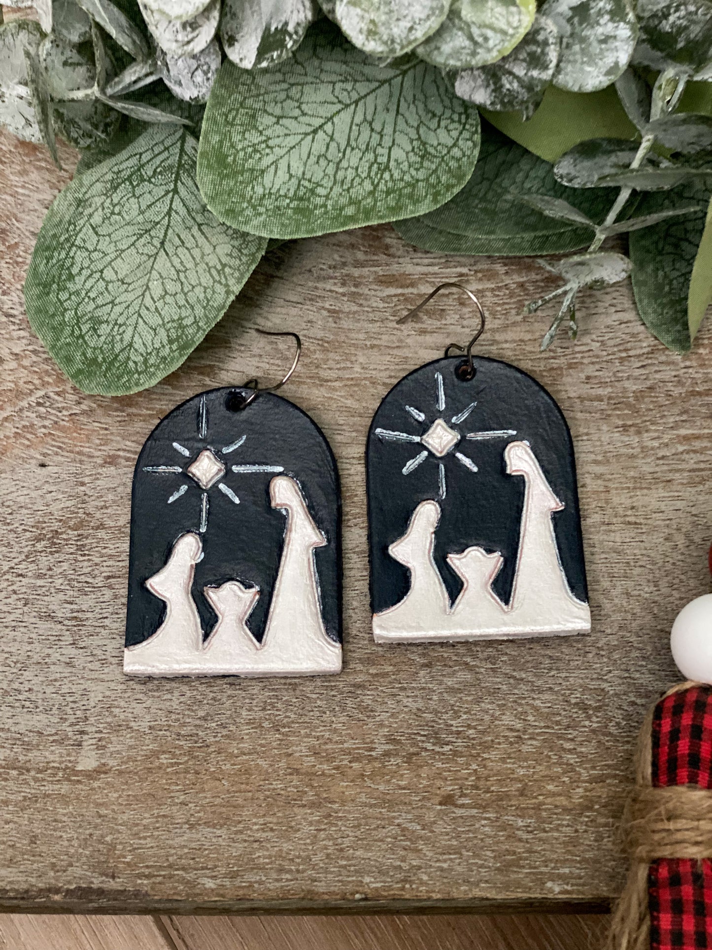 Nativity (Navy and Silver) Earrings