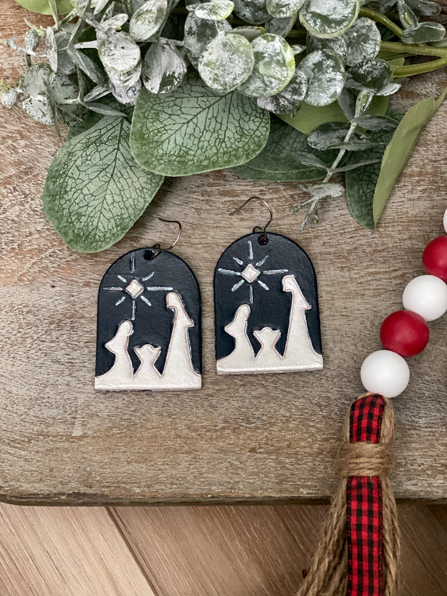 Nativity (Navy and Silver) Earrings