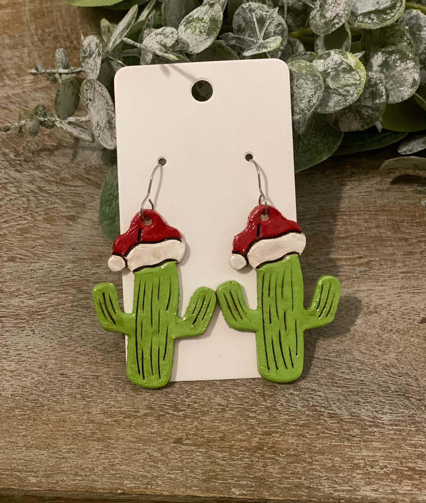 Christmas Cactus Earrings