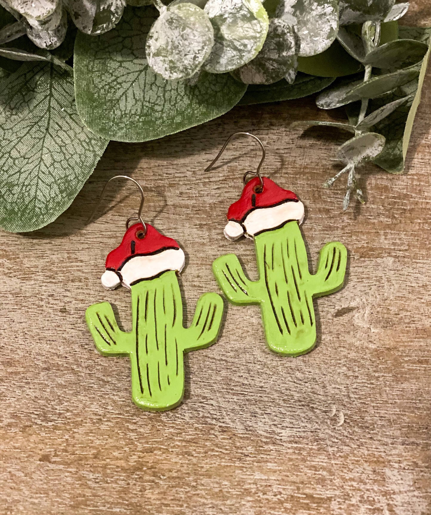 Christmas Cactus Earrings