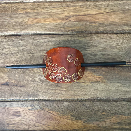 Tooled Hair Slide