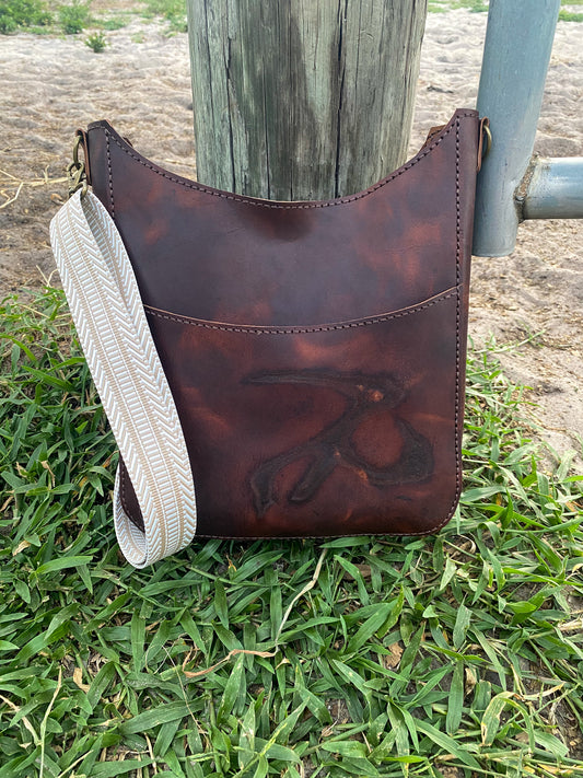 Handcrafted Leather Tote – Bison Brown Denver Side Cowhide