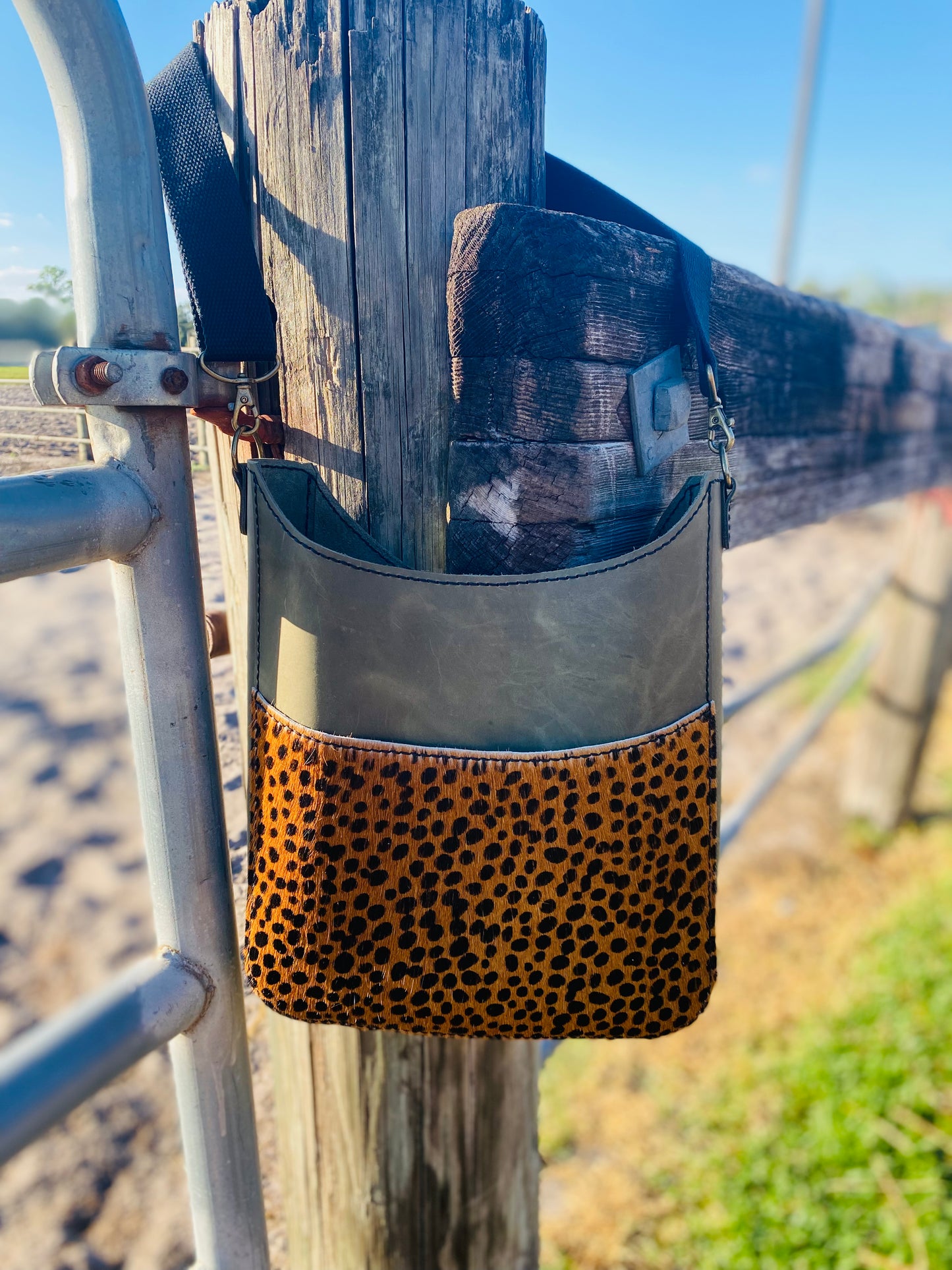 Handcrafted Leather Tote – Olive Green