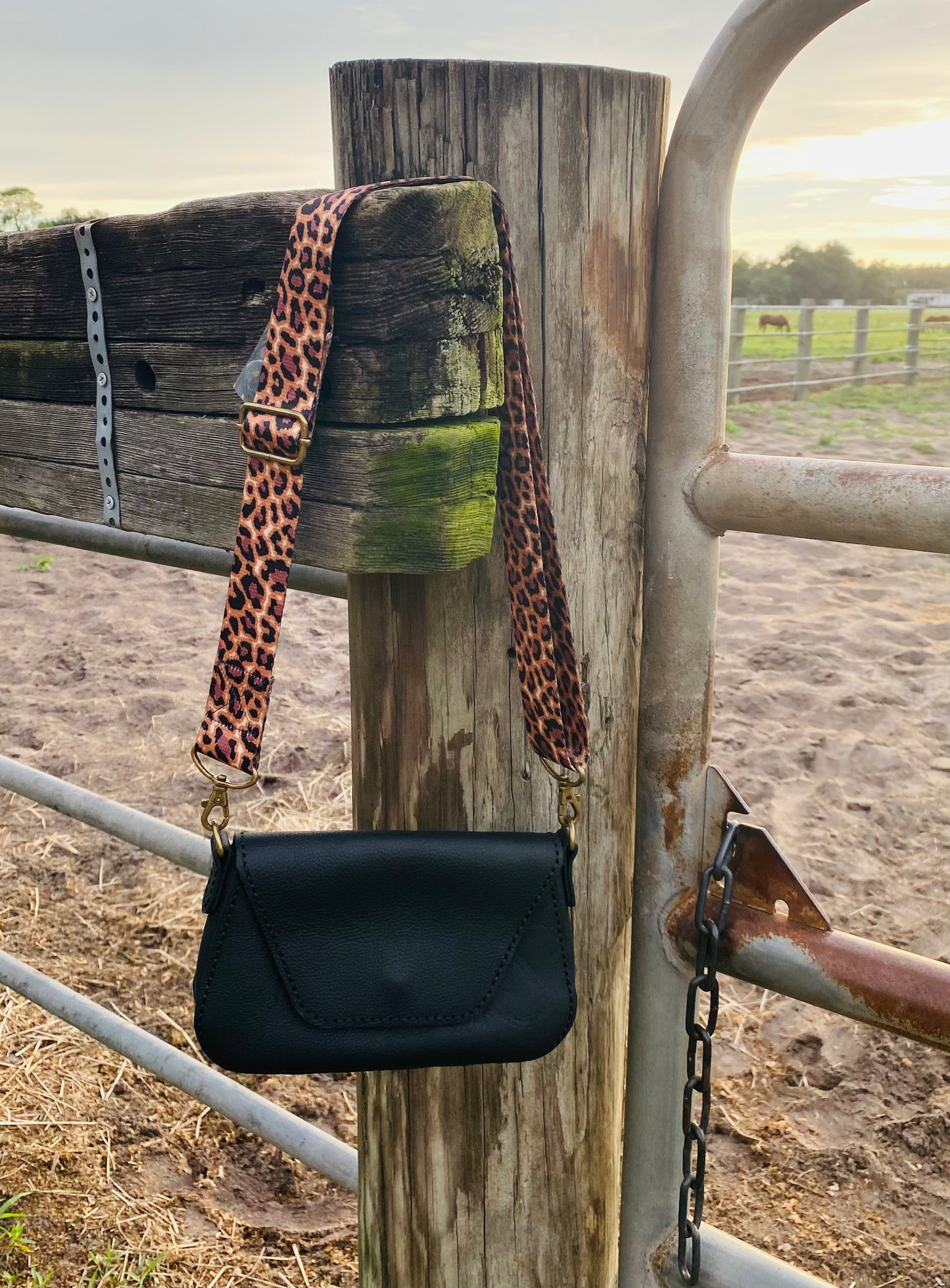 Black Leather Clutch