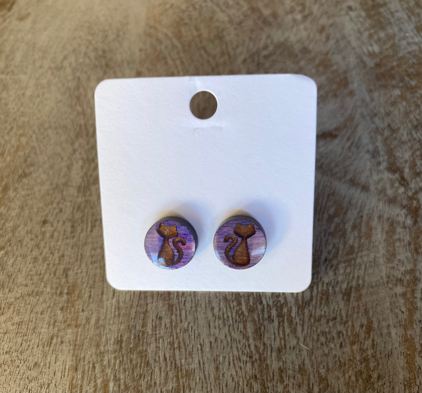 Cat Silhouette Studs